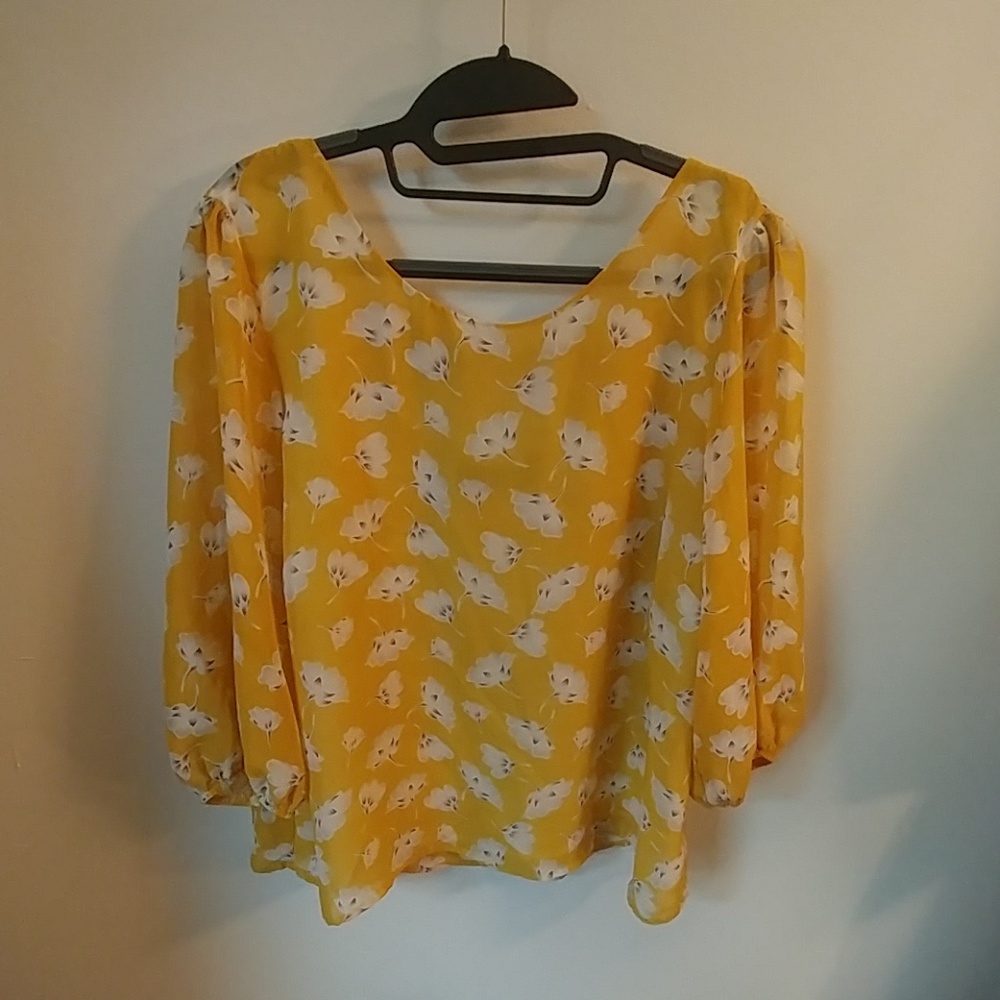 Ana 3/4 sleeve blouse Size L